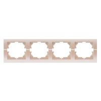 РАМКА DERIY 4-АЯ ГОРИЗОНТАЛЬНАЯ ЖЕМЧУЖНОБЕЛЫЙ ПЕРЛАМУТР